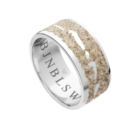 DUR Schmuck Ring Nordsee II Strandsand, Silber 925/- rhodiniert (R4902)