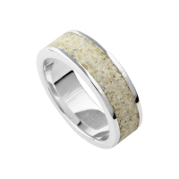 UVP 97€/104€ - DUR Schmuck Ring Bandring Strandsand, Silber 925/- rhodiniert (R4917)