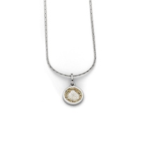 DUR Schmuck Kette VENUS Muschel, Strandsand, Silber 925/- rhod. 42cm (K2385)