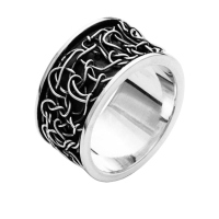 DUR Schmuck Ring "Twist" Silber 925/- oxidiert (R4611)