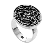 DUR Schmuck Ring "Twist" Silber 925/- oxidiert (R4610)