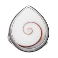 UVP 109€ DUR Schmuck Ring Meeresauge in Tropfenform, Silber 925/- rhodiniert (R4349)