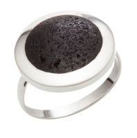 UVP 59,90€ DUR Schmuck Ring Lavasand, Silber 925/- Gr. 52 (R4127)