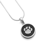 DUR Schmuck Anhänger LUCKY DOG Lavasand, Silber 925/- rhodiniert (P2940)