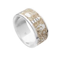 DUR Schmuck Ring OSTFRIESLAND Strandsand, Silber 925/- rhodiniert (R4984)