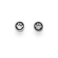 DUR Schmuck Ohrstecker LUCKY DOG Lavasand, Silber 925/-rhodiniert (O4836)