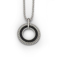 DUR Schmuck Anhänger JUPITER Lavasand, Silber 925/- rhodiniert (P2999)