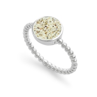 UVP69,90€ - DUR Schmuck Ring STRANDZEIT Strandsand, Silber 925/- rhodiniert (R5096)