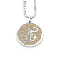 UVP 109€ DUR Anhänger HOFFNUNG, Strandsand, Silber 925/- rhodiniert (P3351)