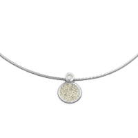 DUR Schmuck Kette POLARSTERN Strandsand, Zirkonia Silber 925/- rhodiniert 42cm (K2456)