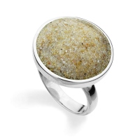 DUR Schmuck Ring Strandsand, Größenverstellbar, Silber 925/- (R4674)