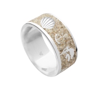 DUR Schmuck Ring OSTSEE Strandsand, Silber 925/- rhodiniert (R5229)