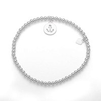 Dur Schmuck Kugelarmband ANKER Silber 925/- 19,5cm (A1567)