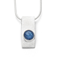 DUR Schmuck Kette BETTY blau, Kyanit, Silber 925/- ca 42cm (K2518)