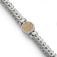 UVP 359€ DUR Schmuck Armband Mein Strand Silber 925/- Rhodiniert - Strandsand (A1593) massiv 17cm