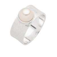 DUR Schmuck Ring BETTY Perle, Silber 925/- (R4466)