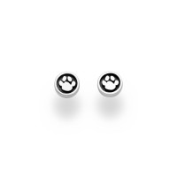 DUR Schmuck Ohrstecker LUCKY DOG Lavasand, Silber 925/-rhodiniert (O5173)