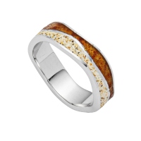 DUR Schmuck Ring WELLEN Silber 925/- rhodiniert (R5475)