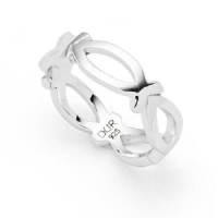 DUR Schmuck Ring FISCH, Silber 925/- rhodiniert(R5546)