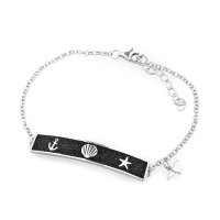 UVP 129€ Dur Schmuck Armband LAVASTRAND Silber 925/- rhodiniert ca 17,5cm + 2,5cm Verlängerung (A1484)