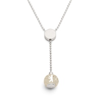 DUR Schmuck Kette BERLIN mit Mauer-Steinsand, Silber 925/- rhodiniert 42cm (K2567.ST)