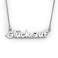 DUR Kette GLÜCK AUF Silber 925/- rhodiniert (K2553)