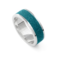 UVP 79,90€ - DUR Schmuck Ring STEINSAND blau, Silber 925/- rhodiniert (R4921)