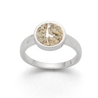 DUR Schmuck Ring SYLT Strandsand, Silber 925/- rhodiniert (R5497)