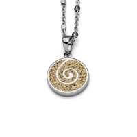 DUR Schmuck Anhänger SANDSPIRALE 2.0, Silber 925/- rhodiniert(P3766)