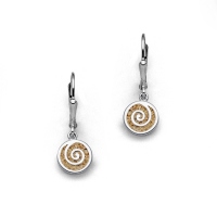 DUR Schmuck Damen Ohrhänger SANDSPIRALE 2.0 Silber, 925/- rhodiniert (O5216)