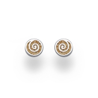 DUR Schmuck Damen Ohrstecker SANDSPIRALE 2.0 Silber, 925/- rhodiniert (O5214)