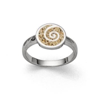 DUR Schmuck Ring SANDSPIRALE 2.0 Strandsand 925/- Sterlingsilber (R5566)