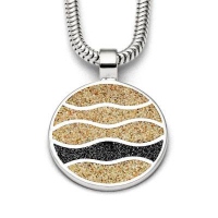 DUR Schmuck Anhänger Strandwellen Strandsand, Lavasand, Silber 925/- rhod. ( P3795) DUR Schmuck Anhänger Strandwellen Strandsand, Lavasand, Silber 925/- rhod. ( P3795)