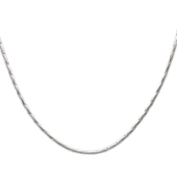 DUR Schmuck Haferkornkette mittel Silber 925/- rhodiniert 45cm (K2525)