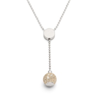 DUR Schmuck Y-Kette SYLT mit Strandsand, Silber 925/- rhodiniert 42cm (K2572.SA)