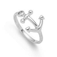 UVP 31,90€ - DUR Schmuck feiner Ring ANKER, Silber 925/- rhodiniert Gr.52 (16,5mm Ø)(R5250)