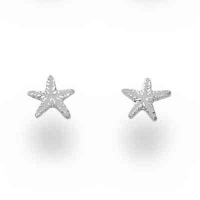 DUR Schmuck Ohrstecker kleiner SEESTERN Silber 925/- anlaufgeschützt (S1481)