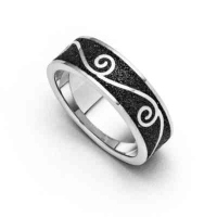 UVP 74,90€  DUR Schmuck Ring SANDDÜNE Lavasand, Silber 925/- rhodiniert (R5577)