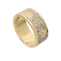 DUR Schmuck Unisex Ring OSTSEE Strandsand, Silber 925/- vergoldet (R5341)