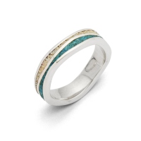 DUR Schmuck Ring STEINSAND Strandsand, Steinsand, Silber 925/- rhodiniert (R5105)