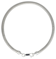 DUR Schmuck Schlangen Armband Silber 925/- für Charms & Beads Länge wählbar (A1134)
