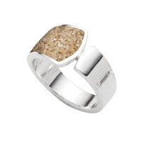 DUR Schmuck Damen Ring SAND , Silber 925/- rhodiniert (R5118)