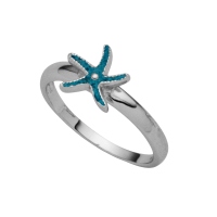 DUR Schmuck Damen Ring SEESTERN MINI Steinsand, Silber 925/- rhodiniert (R5632)