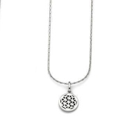 UVP 59,90€ - DUR Schmuck Kette BLUME DES LEBENS Lavasand, Silber 925/- rhodiniert Länge ca 42cm (K2392)