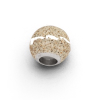 DUR Schmuck Bead NORDSEE Strandsand, Silber 925/- rhod. (P3613) Wechselperle