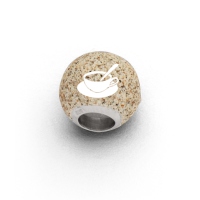 DUR Schmuck Bead OSTFRIESLAND Strandsand, Silber 925/- rhod. (P3549) Wechselperle