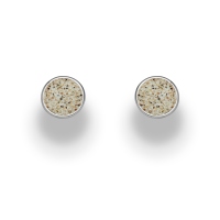 DUR Schmuck Ohrstecker SANDSCHALE 2.0 Strandsand, Silber 925/- rhod. (O5240)