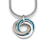 DUR Schmuck Anhänger MARINA 2.0 blauer Steinsand, Silber 925/-rhod. (P3899)