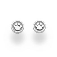 DUR Schmuck Ohrstecker LUCKY DOG sandlos, Silber 925/- rhodiniert (O5266)