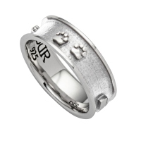 DUR Schmuck Ring LUCKY DOG 2.0 sandlos, Silber 925/- rhodiniert (R5630)